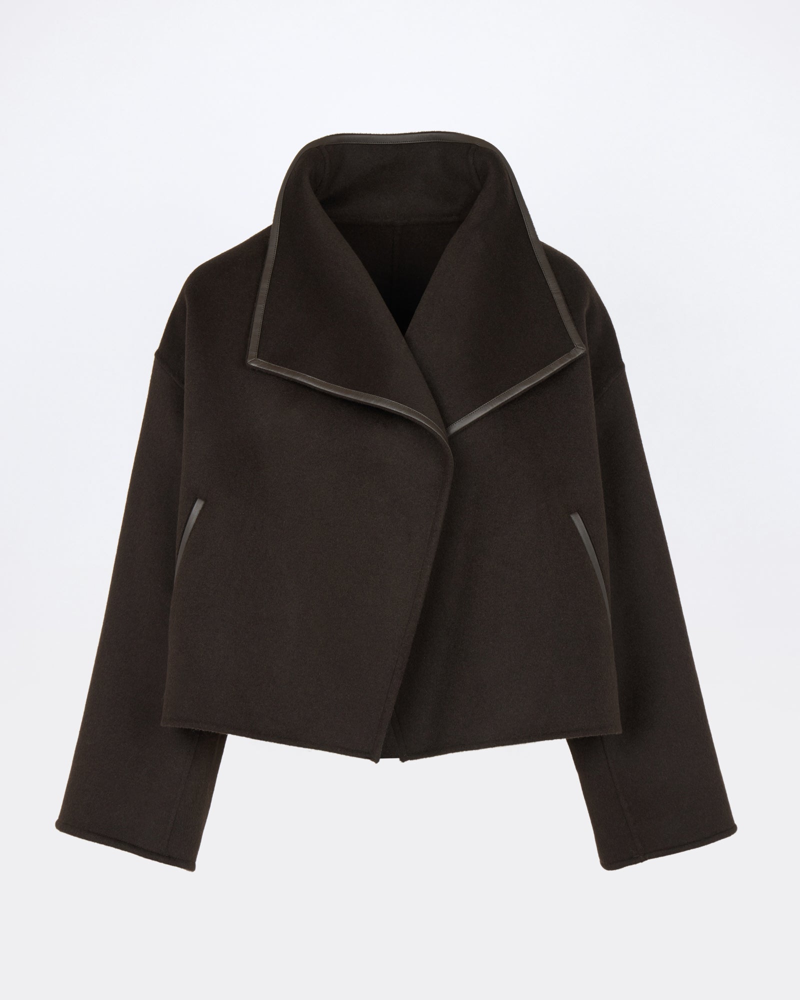 Short double-sided cashmere wool jacket with lambskin shearling - Yves Salomon - New Fall/Winter Collection