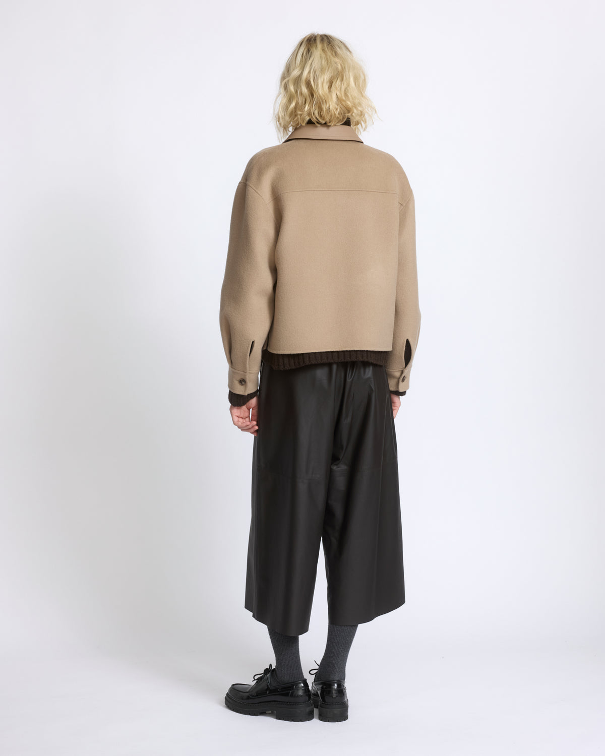 Short double-sided cashmere wool shirt - Yves Salomon - New Fall/Winter Collection