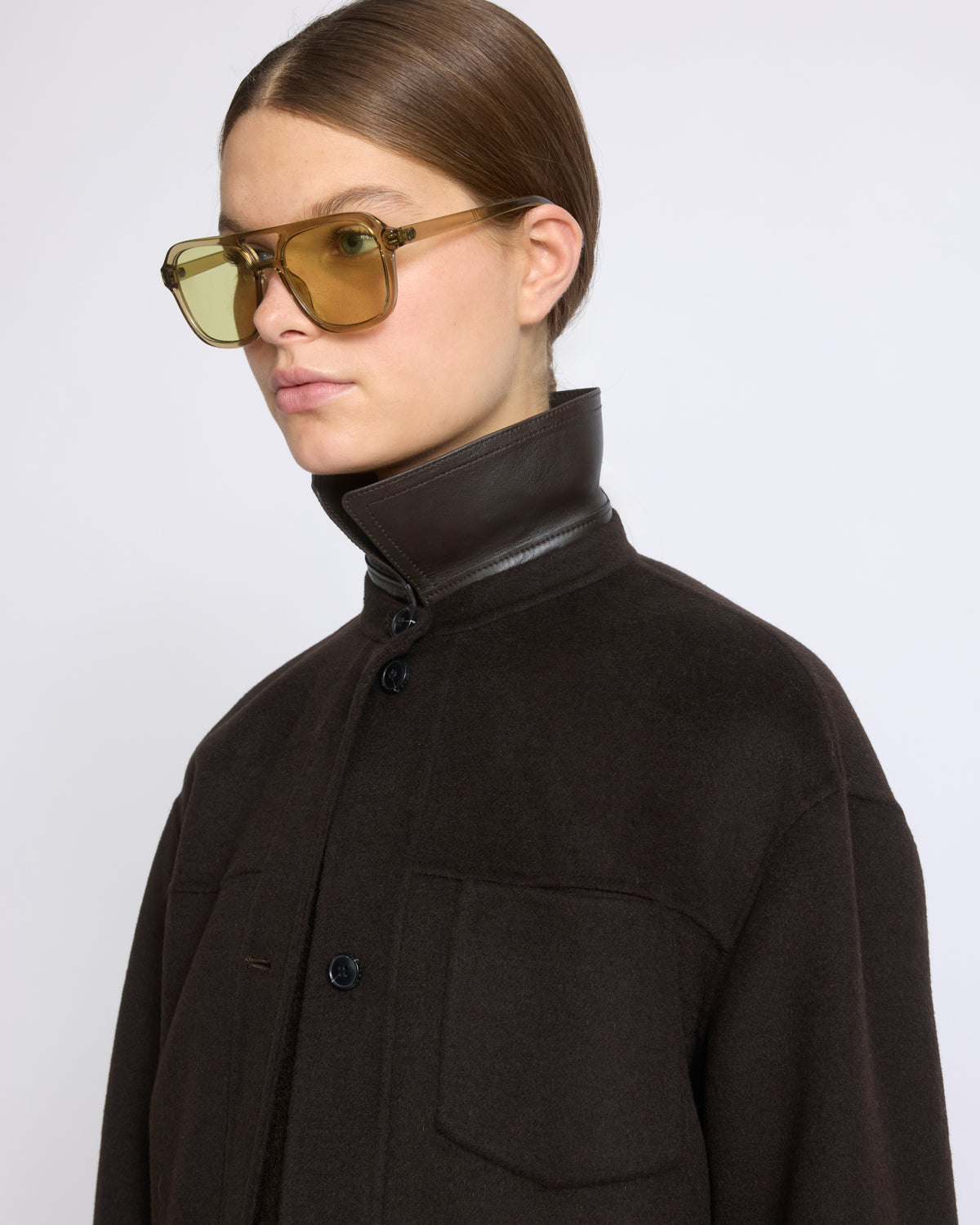 Short double-sided cashmere wool shirt - Yves Salomon - New Fall/Winter Collection