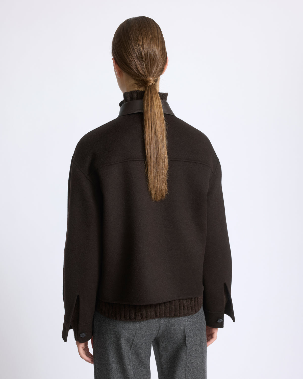 Short double-sided cashmere wool shirt - Yves Salomon - New Fall/Winter Collection