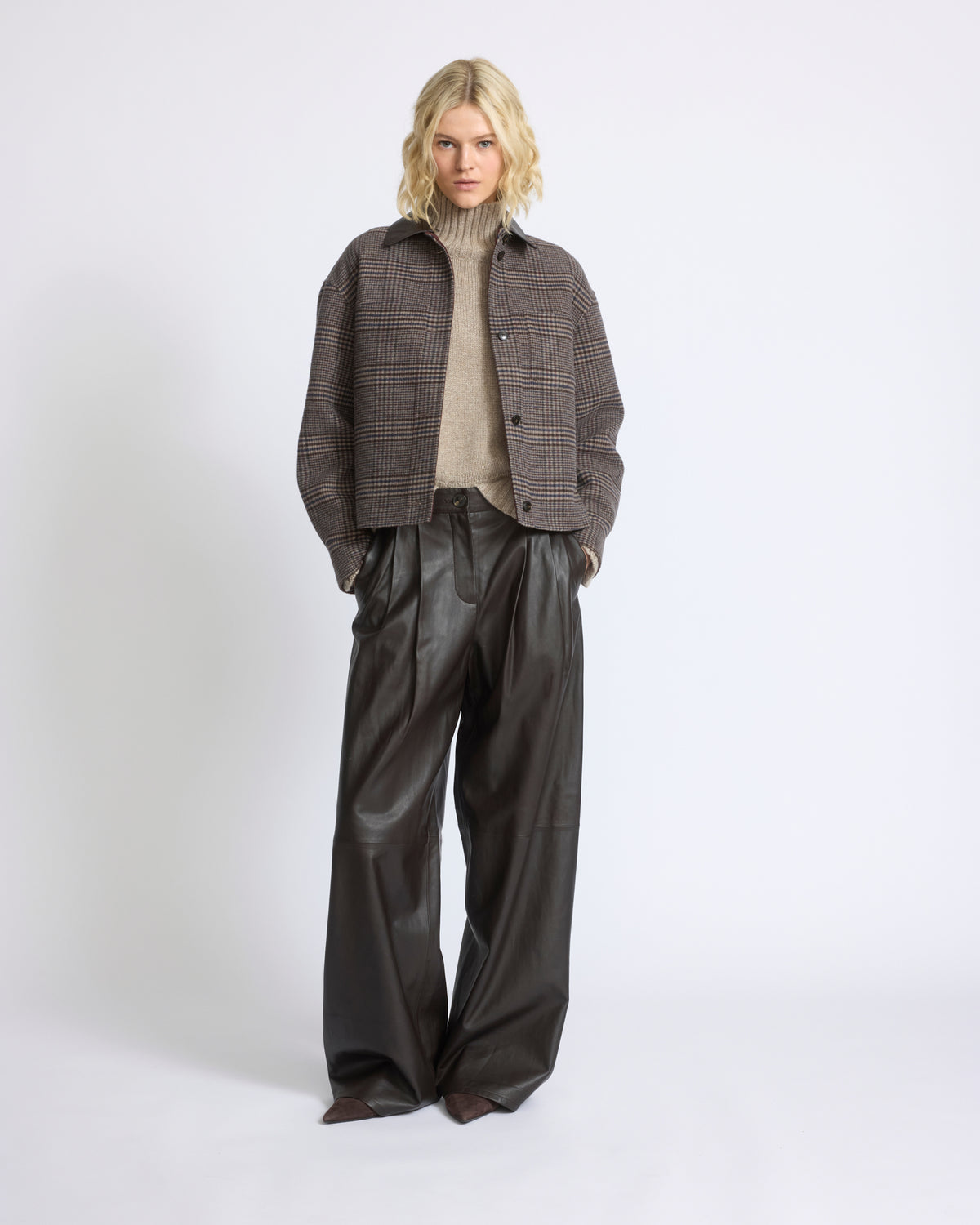 Short double-sided cashmere wool shirt - Yves Salomon - New Fall/Winter Collection