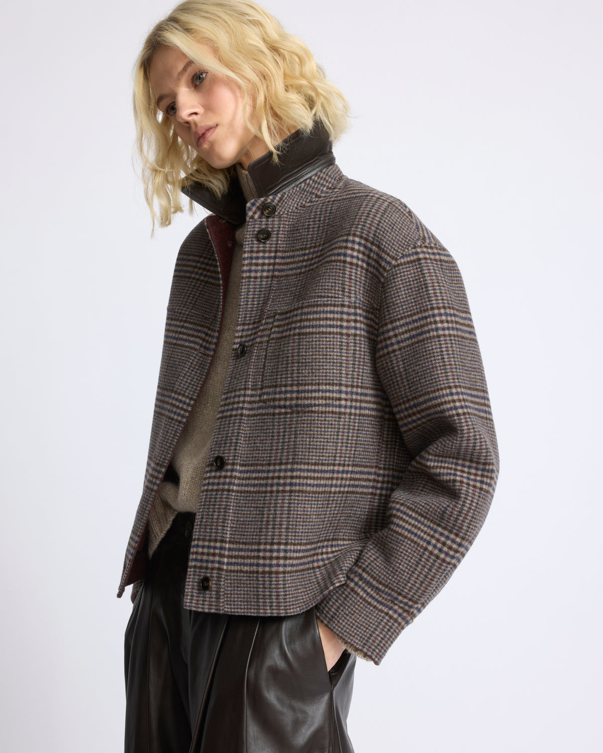 Short double-sided cashmere wool shirt - Yves Salomon - New Fall/Winter Collection