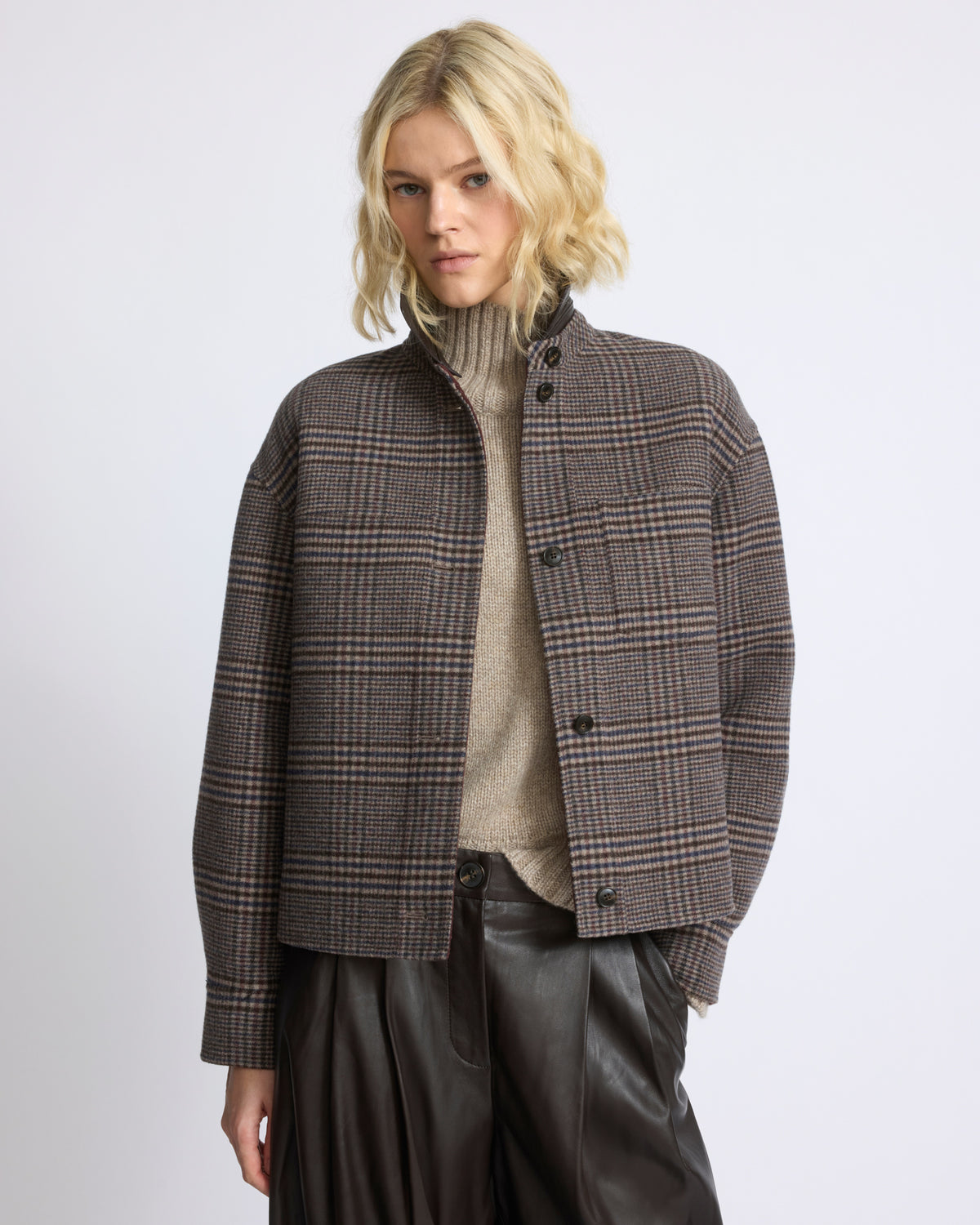 Short double-sided cashmere wool shirt - Yves Salomon - New Fall/Winter Collection