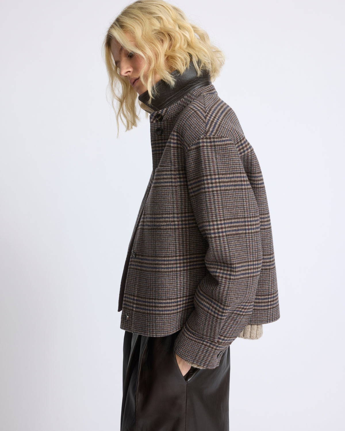 Short double-sided cashmere wool shirt - Yves Salomon - New Fall/Winter Collection