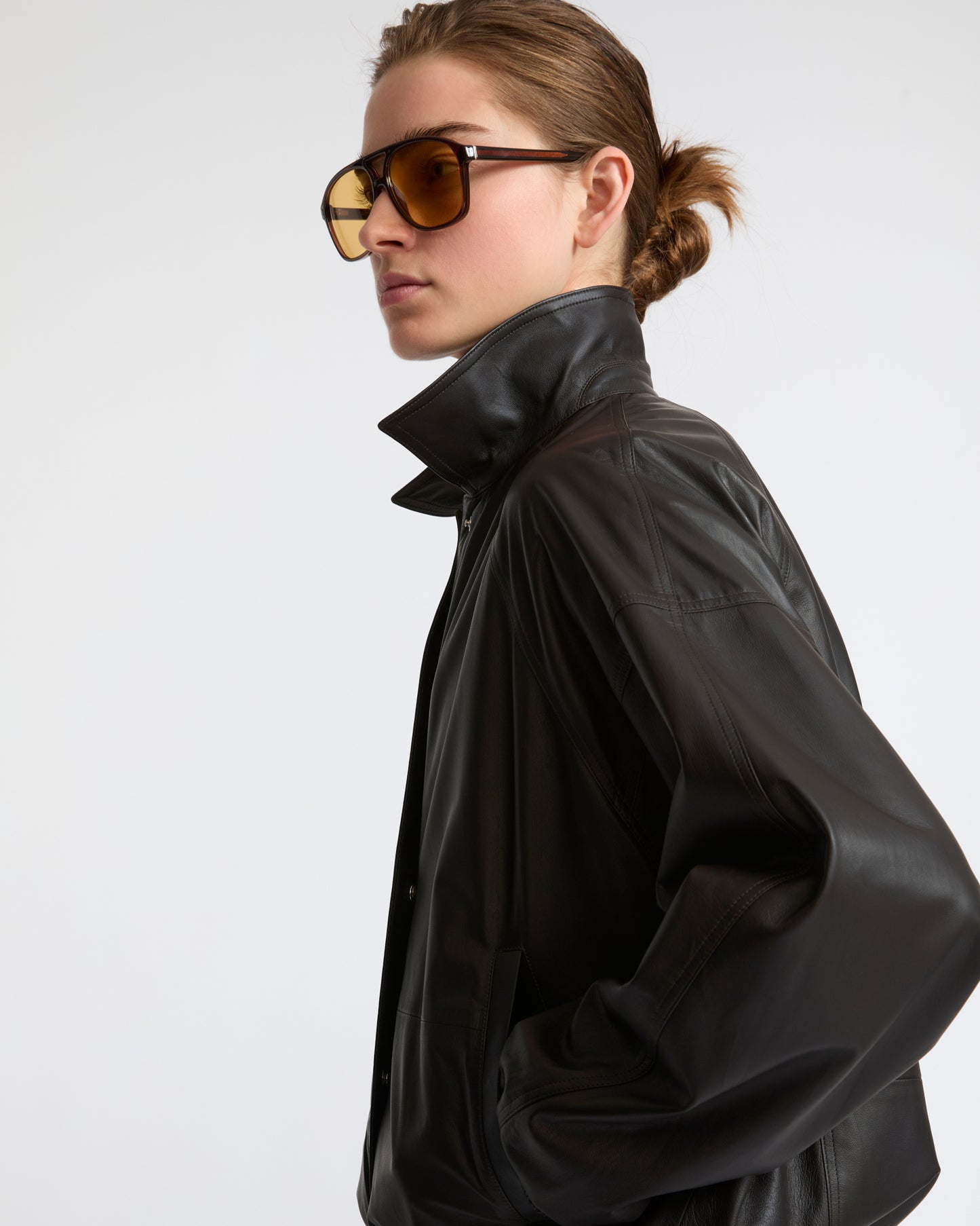 Short fine lambskin leather jacket - Yves Salomon - New Fall Winter Collection