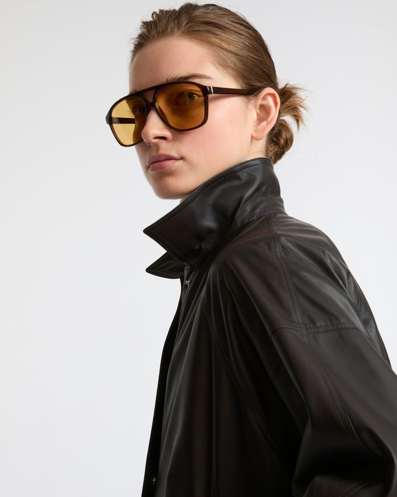 Short fine lambskin leather jacket - Yves Salomon - New Fall Winter Collection