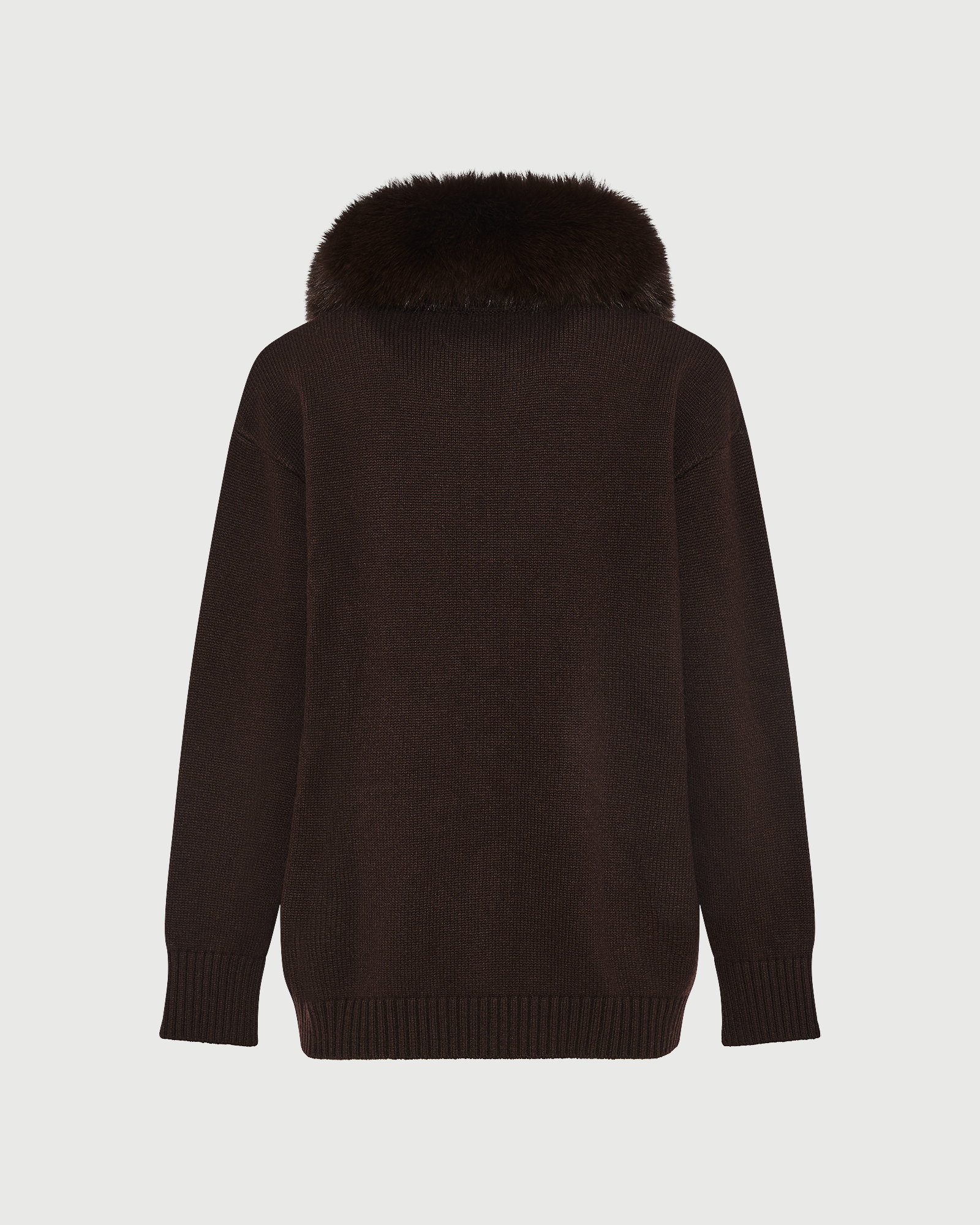 Merino knit jacket with fox fur - Yves Salomon - New Fall Winter Collection