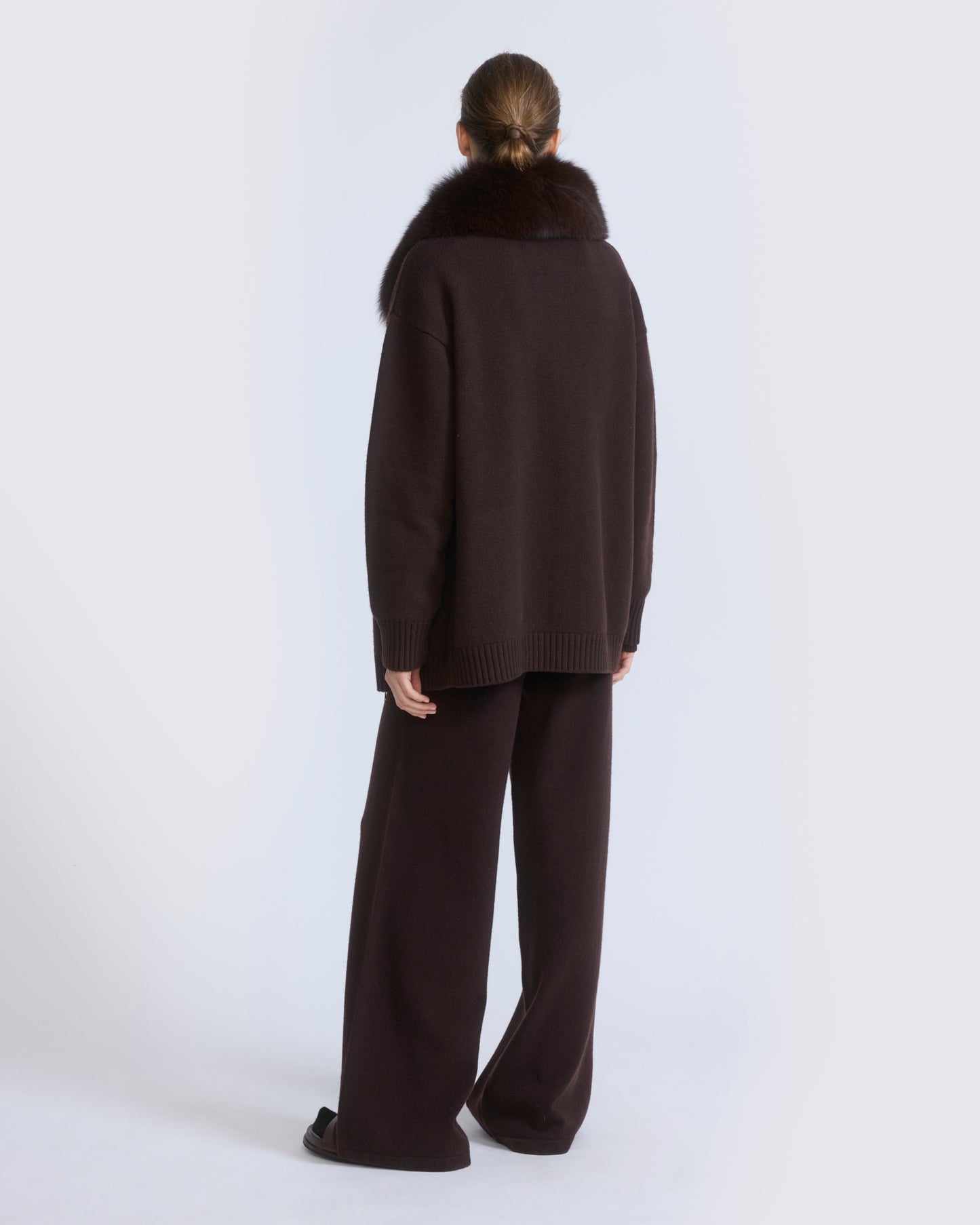 Merino knit jacket with fox fur - Yves Salomon - New Fall/Winter Collection