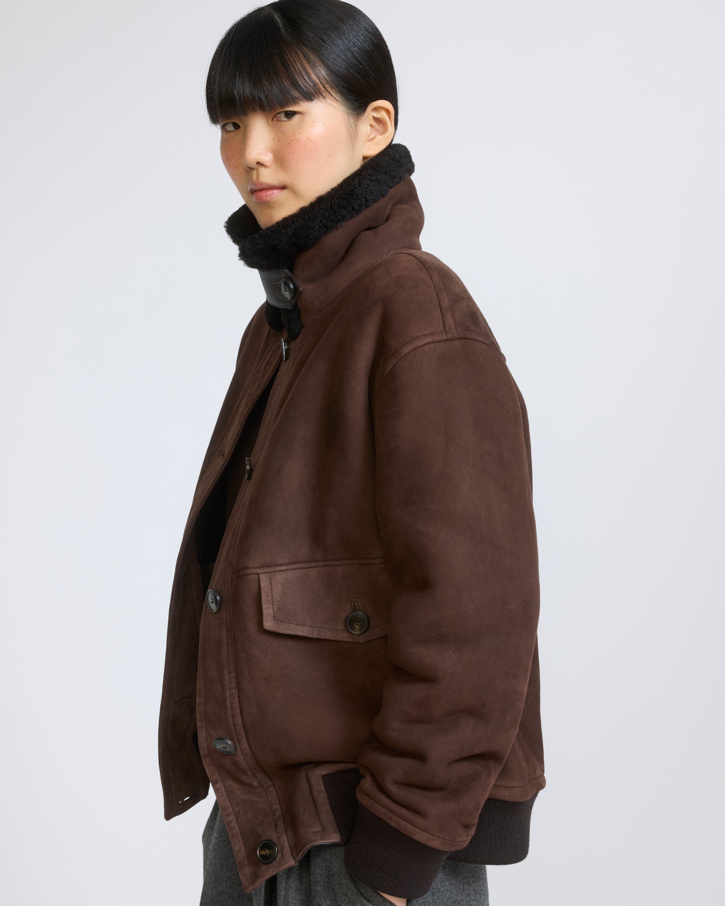 Lambskin shearling bomber jacket - Yves Salomon - New Fall/Winter Collection