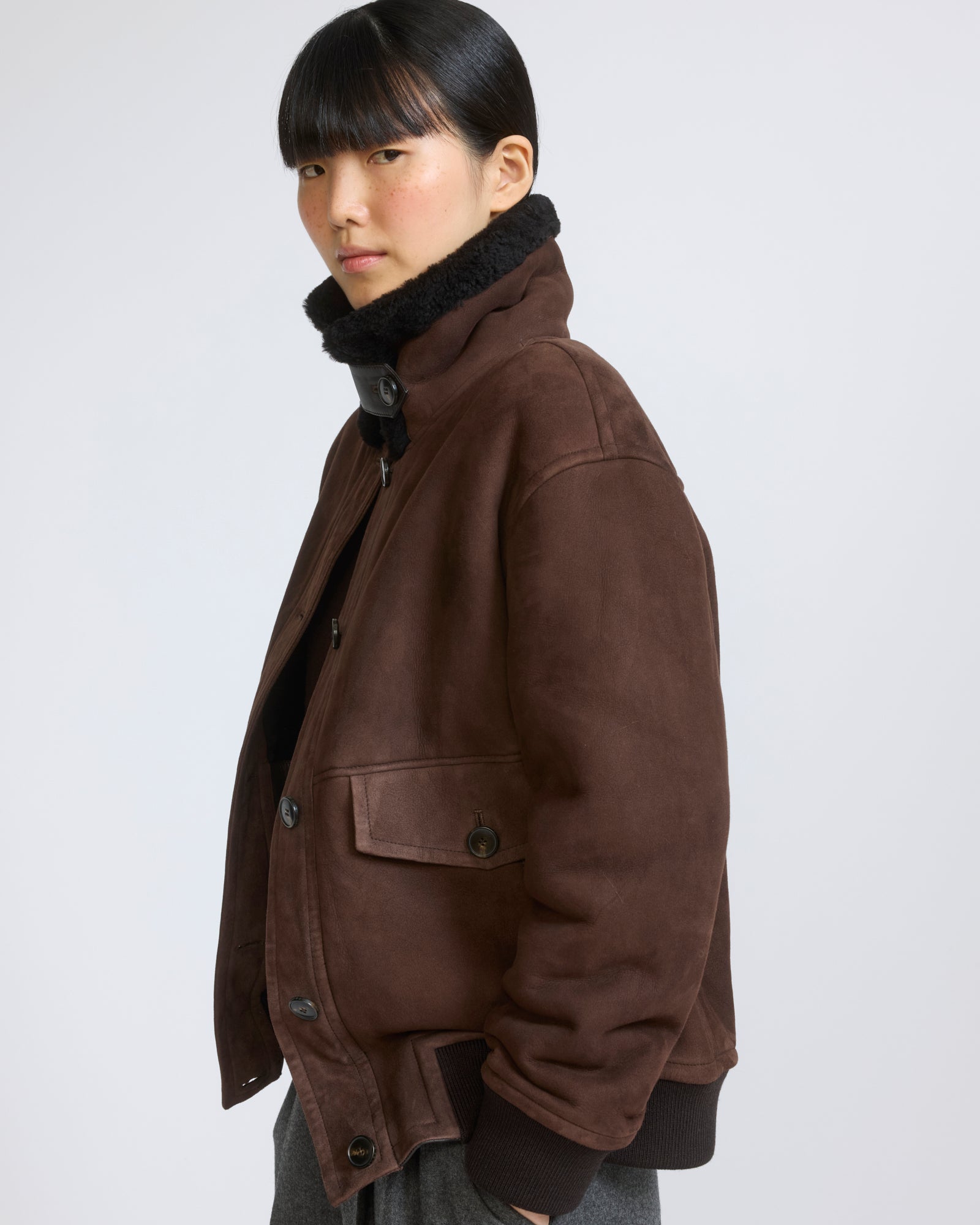 Lambskin shearling bomber jacket - Yves Salomon - New Fall/Winter Collection