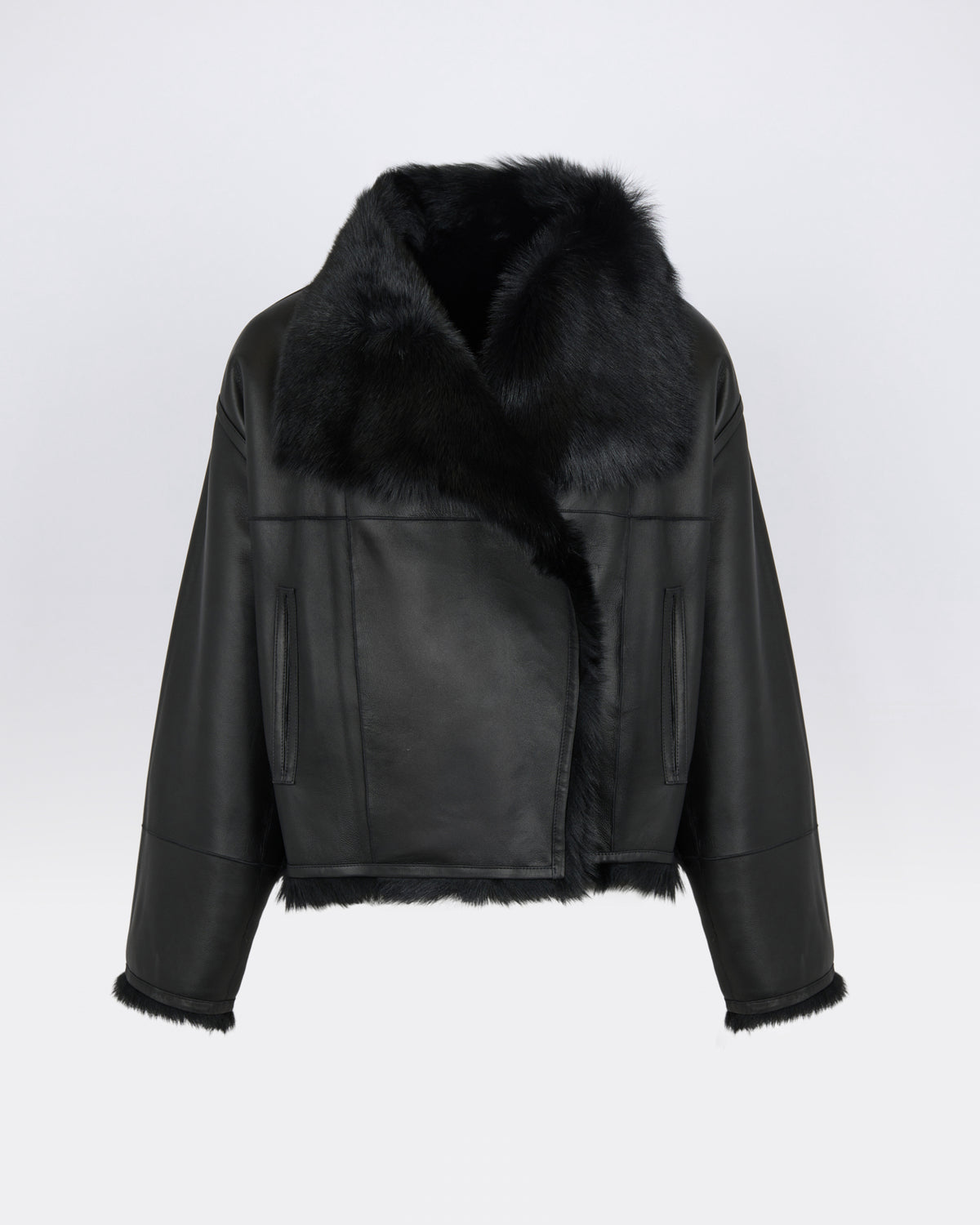 Reversible short Toscana lambskin shearling jacket - Yves Salomon - New Fall/Winter Collection