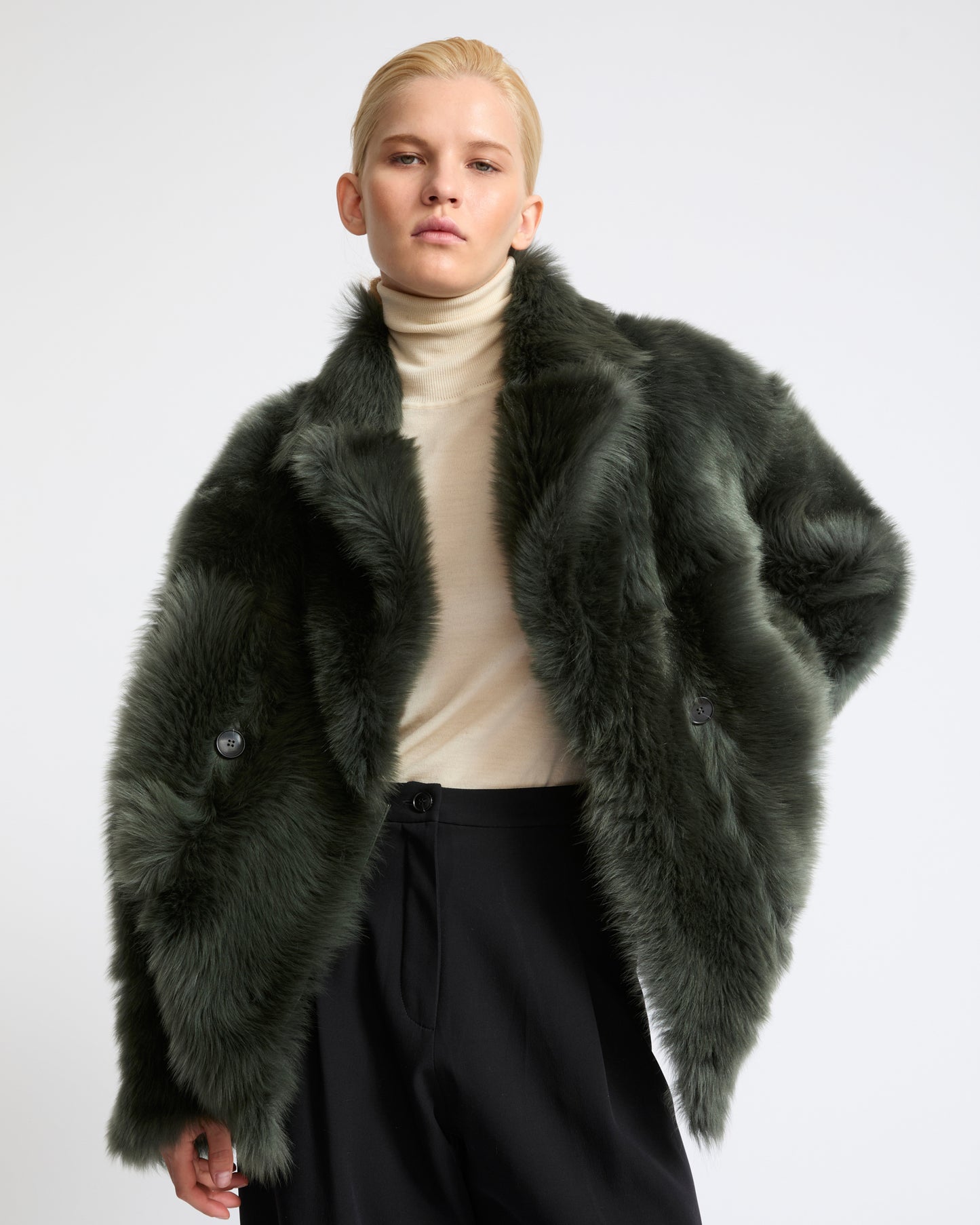Toscana lambskin shearling pea coat - Yves Salomon - New Fall Winter Collection