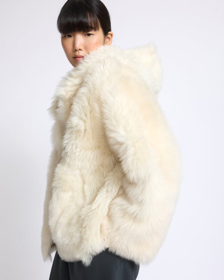 Reversible hooded Toscana lambskin shearling jacket - Yves Salomon - New Fall/Winter Collection