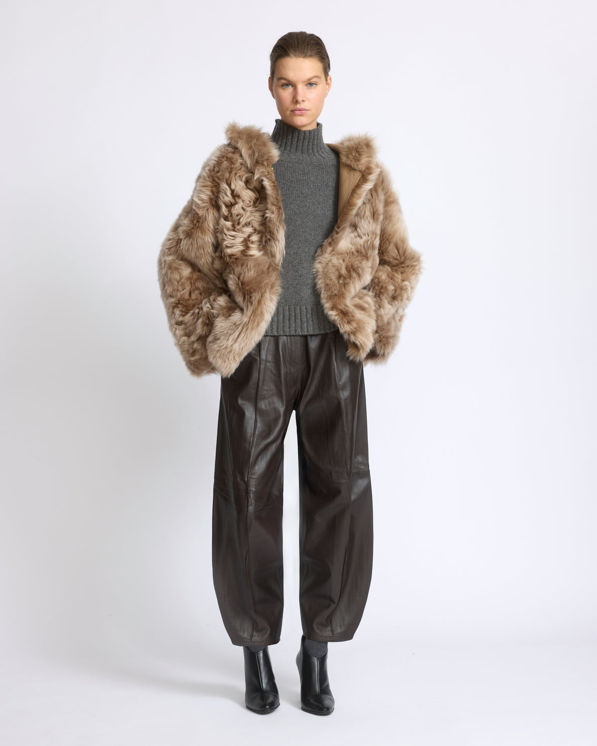 Reversible hooded Toscana lambskin shearling jacket - Yves Salomon - New Fall/Winter Collection