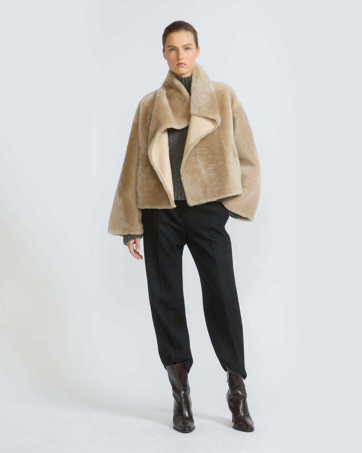 Reversible short Lacon lambskin shearling jacket - Yves Salomon - New Fall/Winter Collection