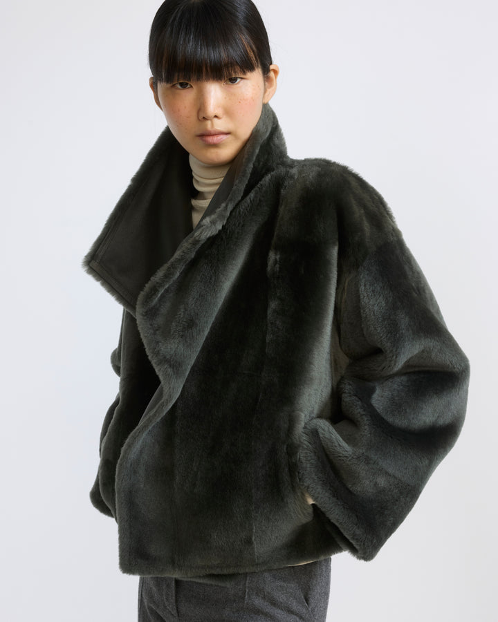 Reversible short Lacon lambskin shearling jacket - Yves Salomon - New Fall/Winter Collection