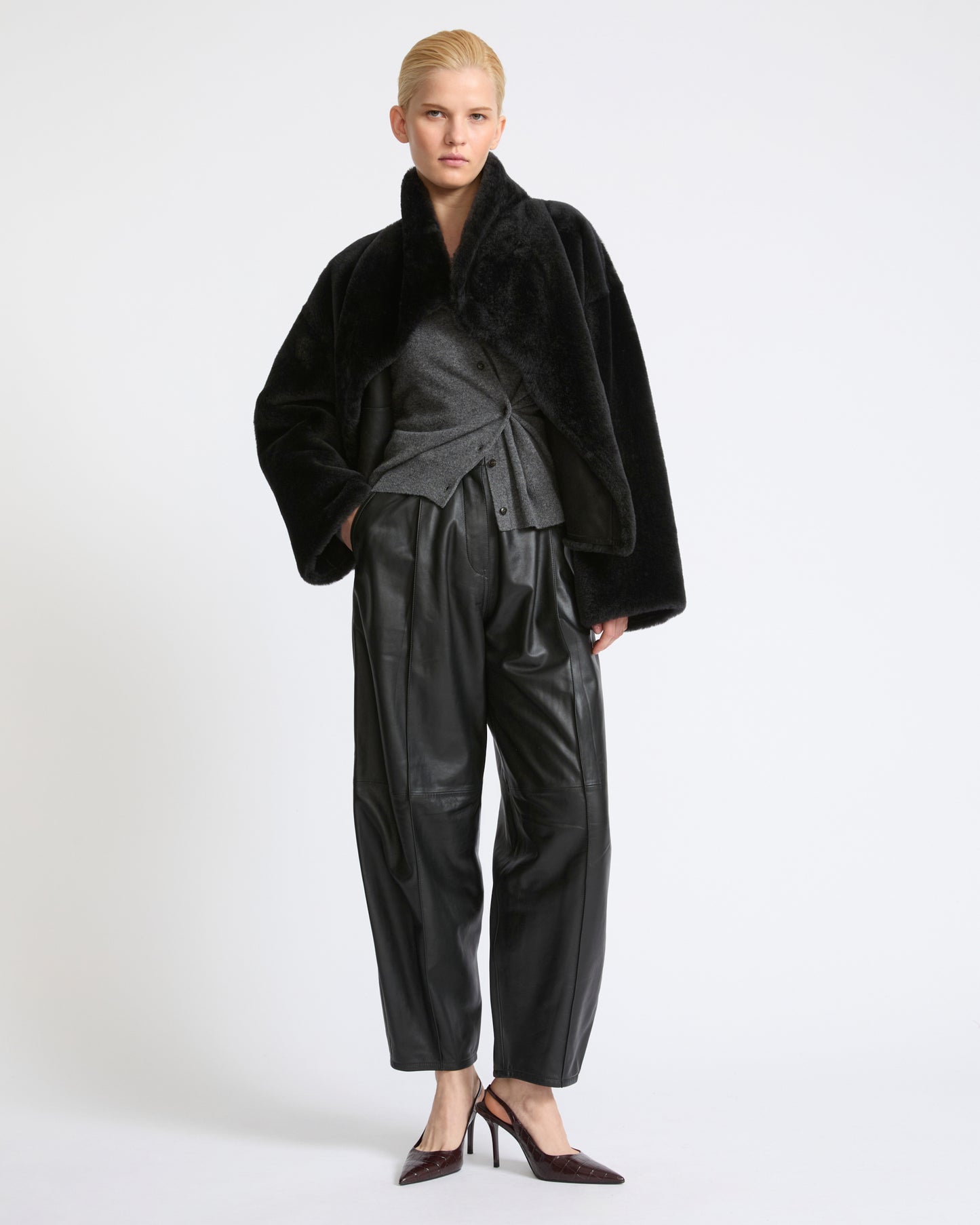 Reversible short Lacon lambskin shearling jacket - Yves Salomon - New Fall Winter Collection