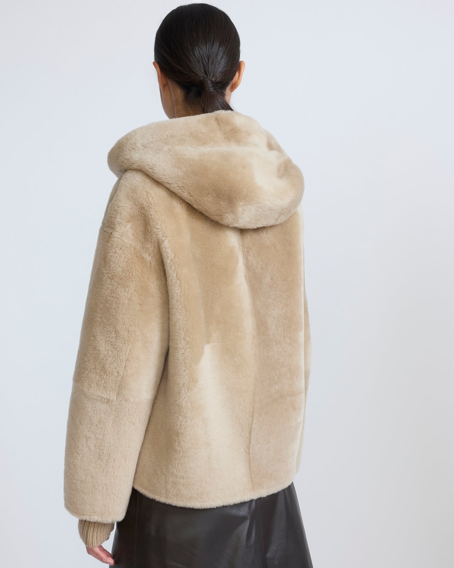 Hooded Merino lambskin shearling jacket - Yves Salomon - New Fall/Winter Collection