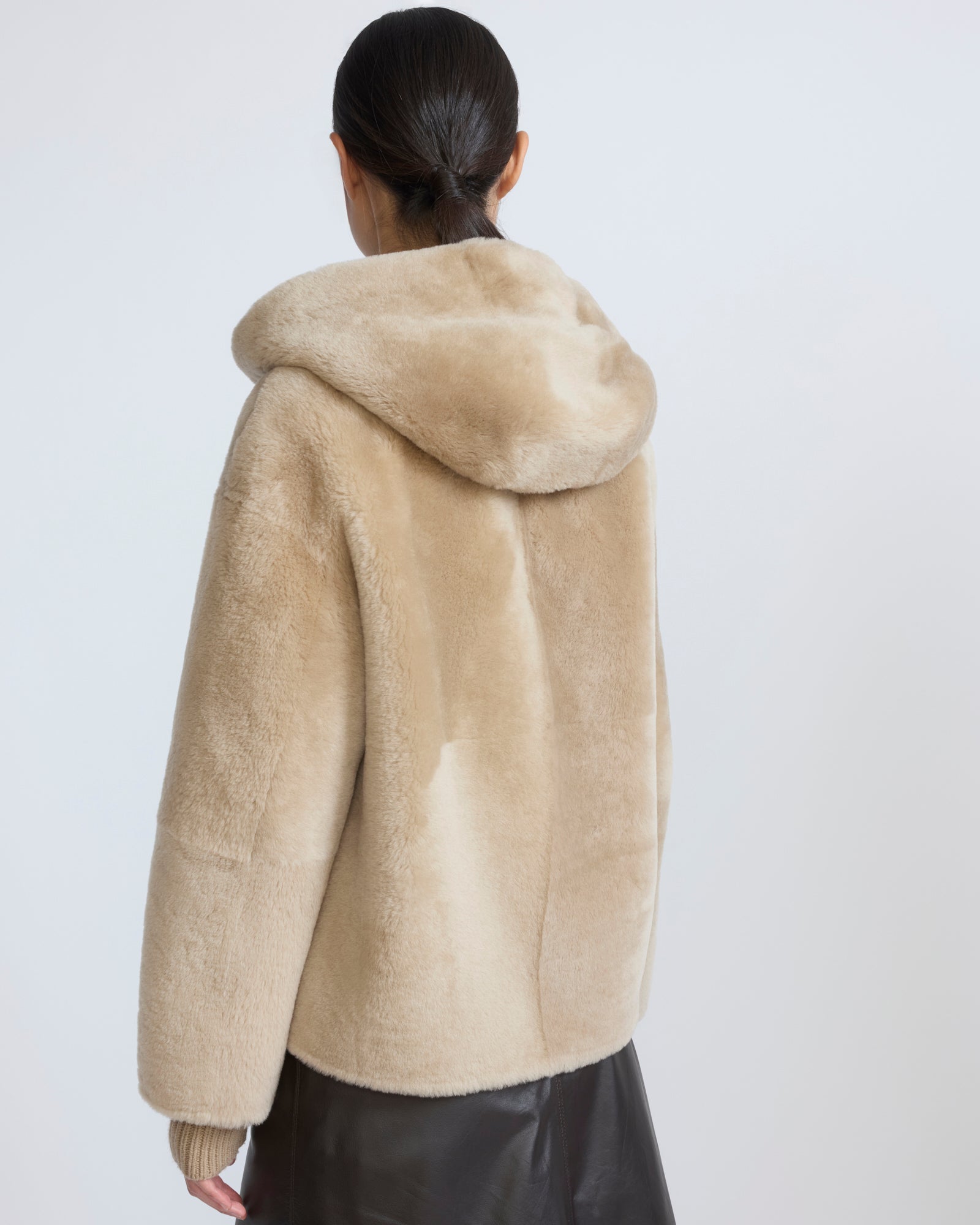 Hooded Merino lambskin shearling jacket - Yves Salomon - New Fall/Winter Collection