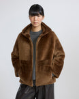 Hooded Merino lambskin shearling jacket