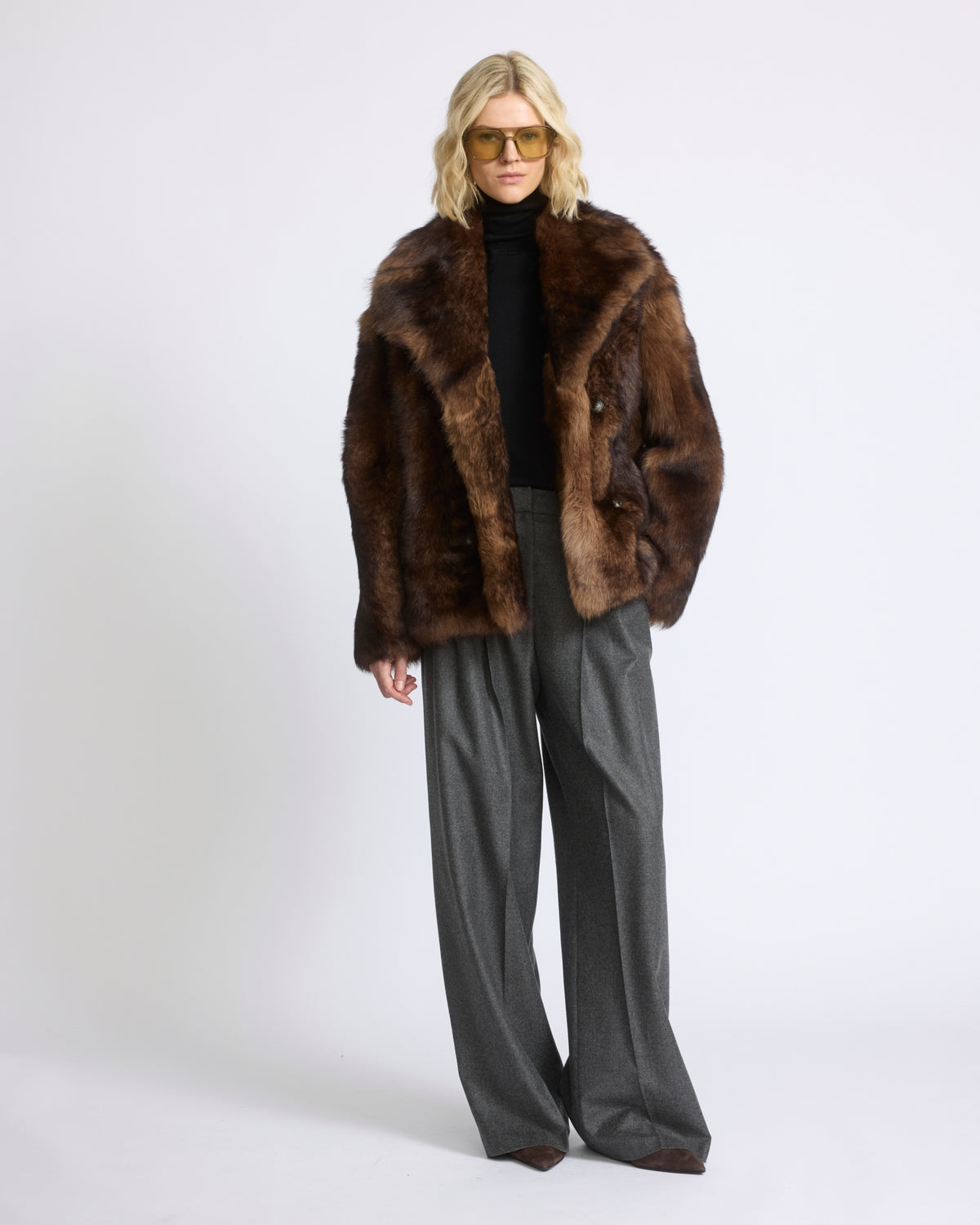 Toscana lambskin shearling pea coat - Yves Salomon - New Fall/Winter Collection
