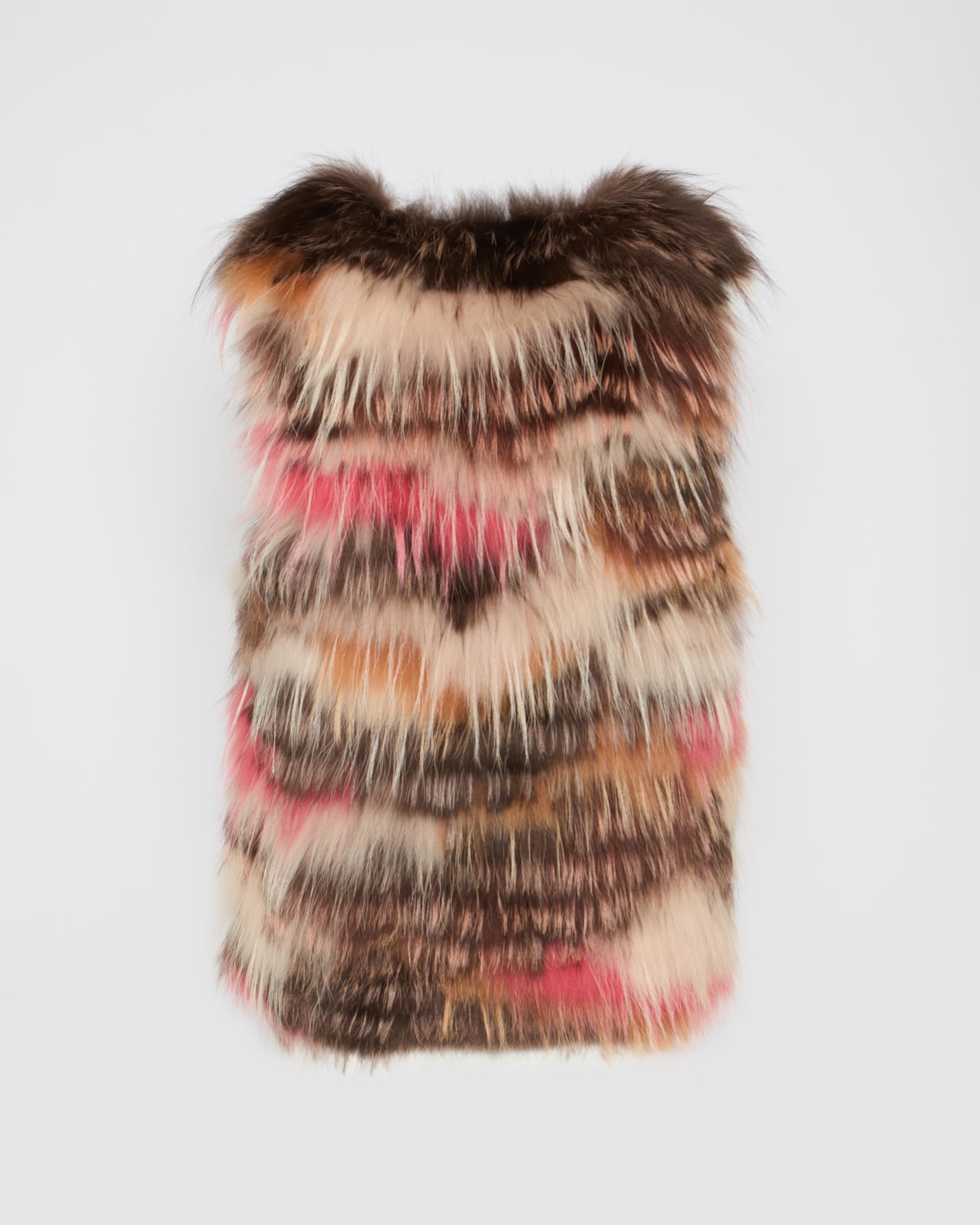 Black Friday 2025- Sleeveless Multicolor Fur Gilet