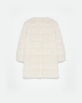 Mink long jacket with stripes