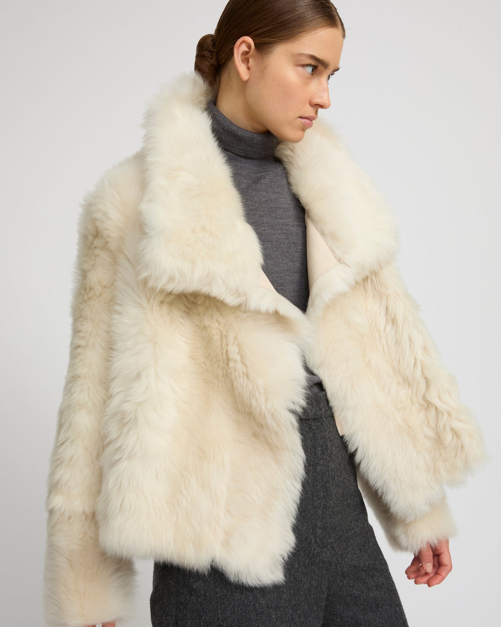 Short jacket in Toscana lambskin -Yves Salomon