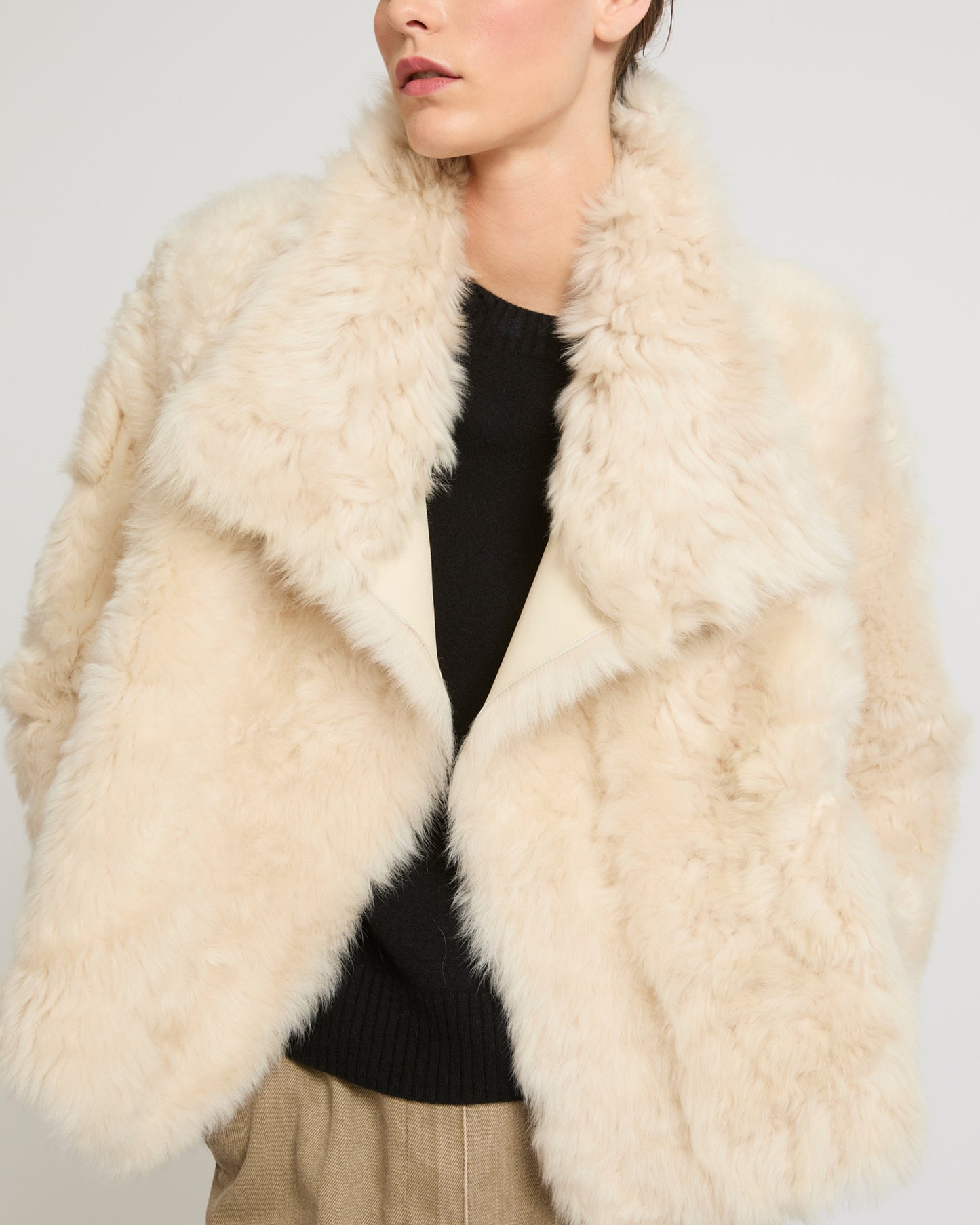 Short jacket in Toscana lambskin -Yves Salomon