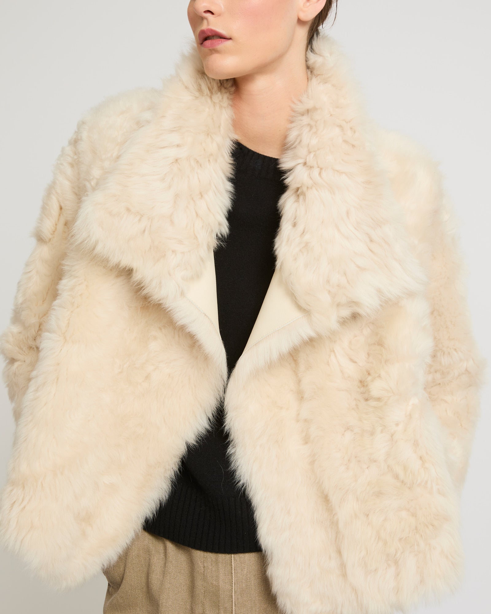 Short jacket in Toscana lambskin -Yves Salomon