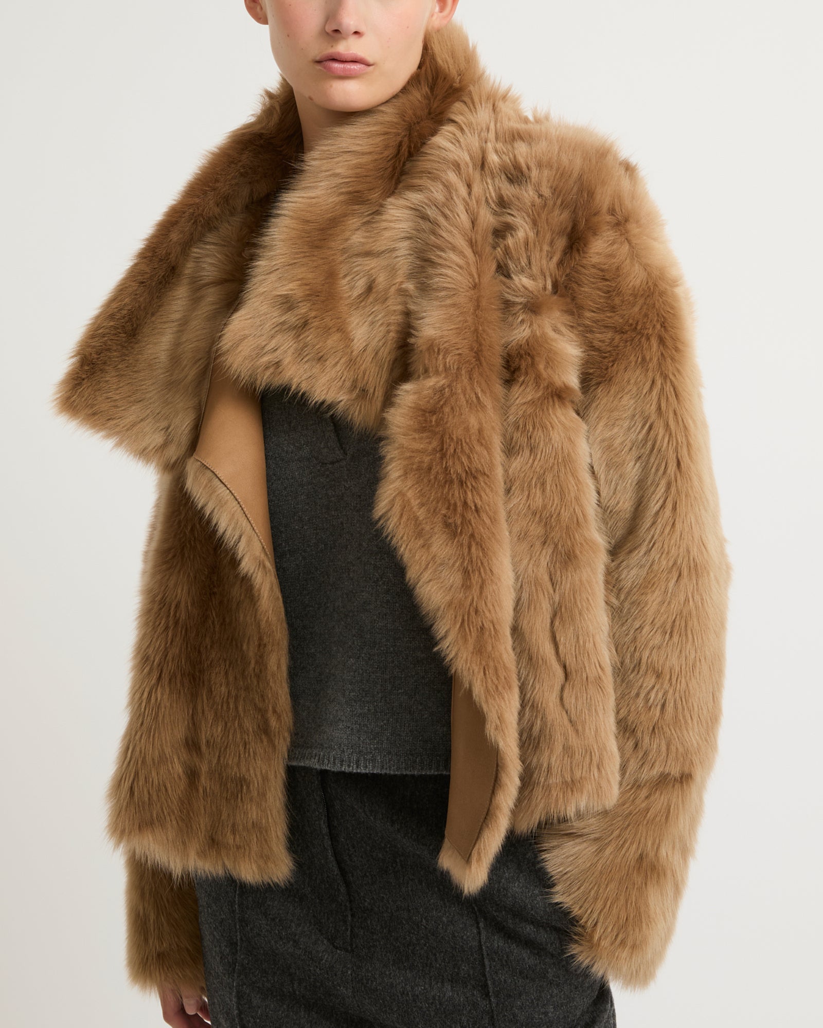 Short jacket in Toscana lambskin -Yves Salomon