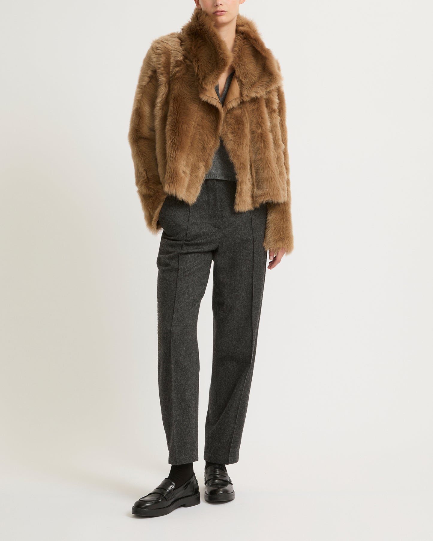 Short jacket in Toscana lambskin -Yves Salomon
