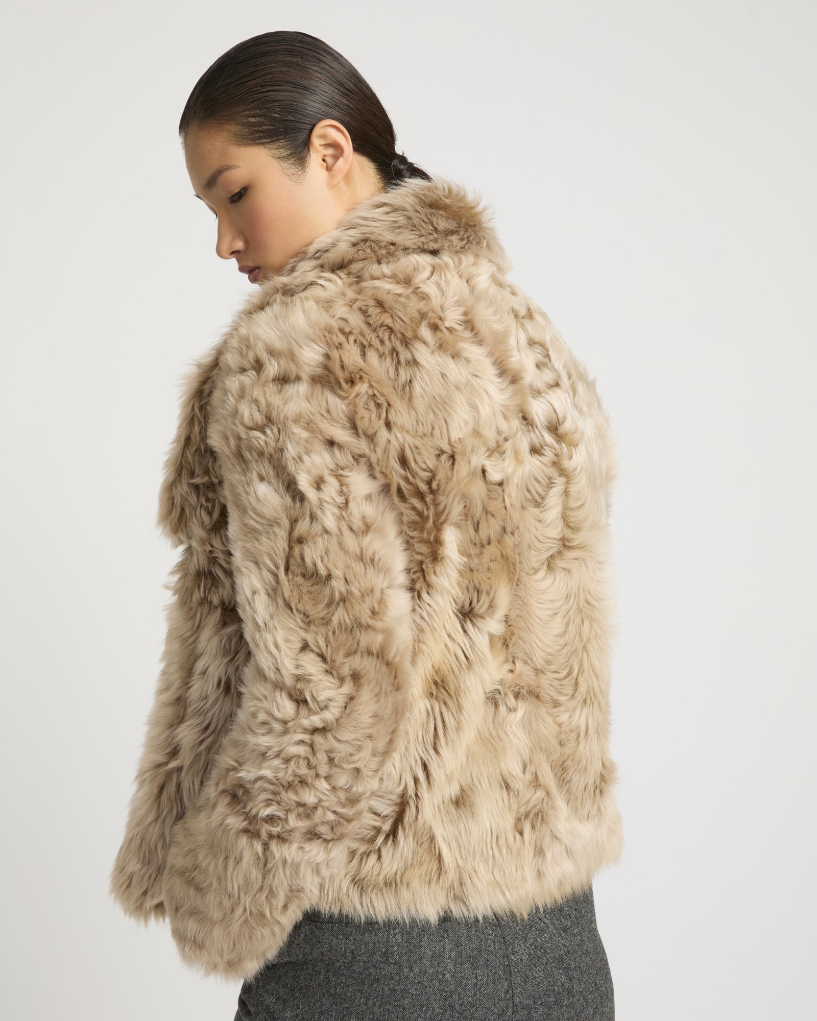 Short jacket in Toscana lambskin -Yves Salomon