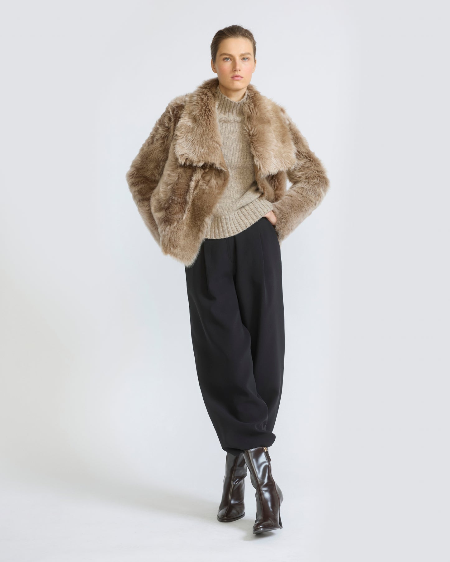 Short jacket in Toscana lambskin - Yves Salomon - New Fall/Winter Collection