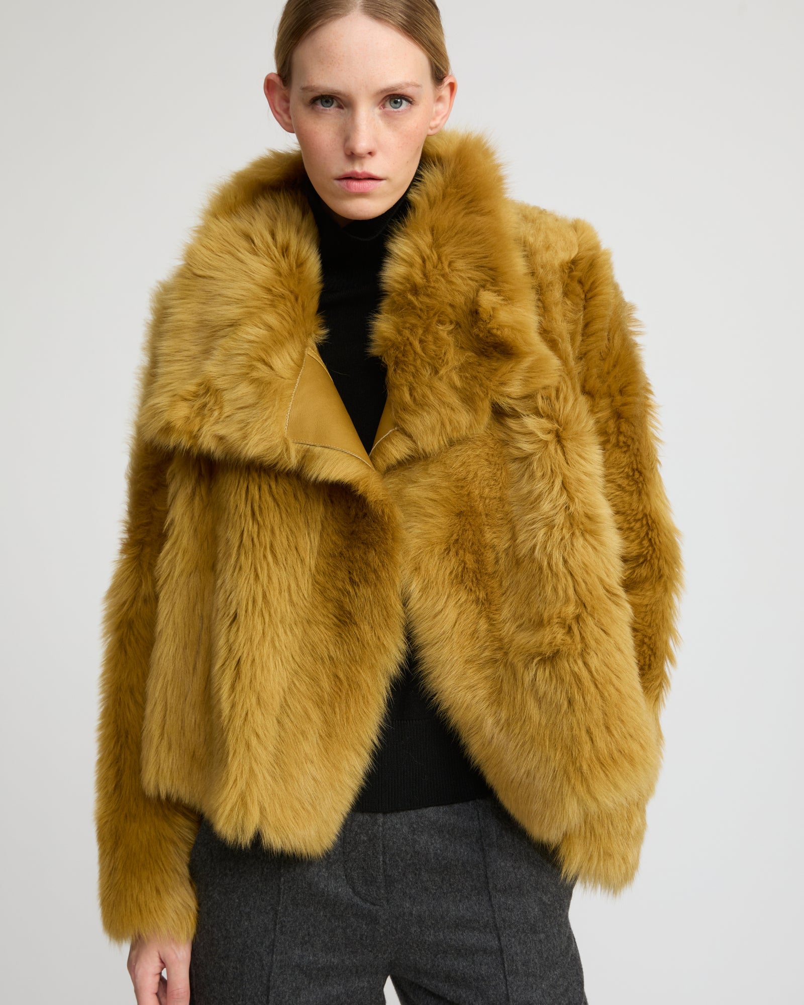 Short jacket in Toscana lambskin -Yves Salomon