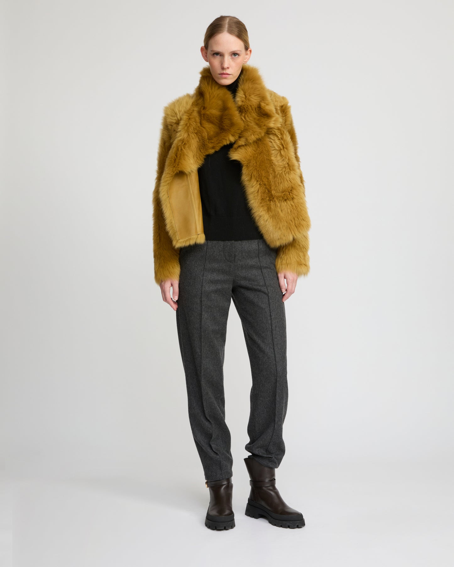 Short jacket in Toscana lambskin -Yves Salomon