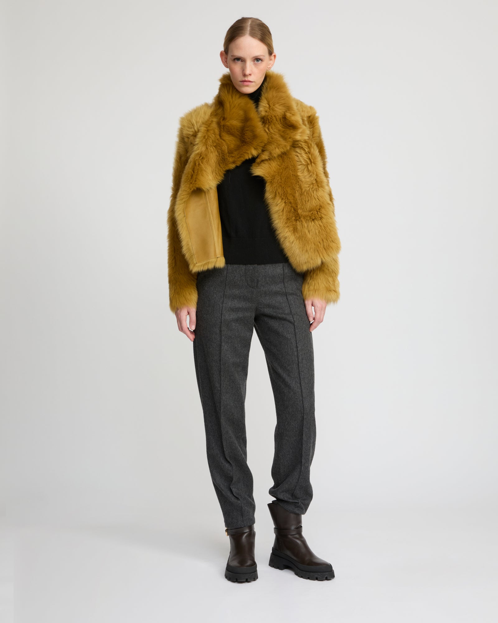 Short jacket in Toscana lambskin -Yves Salomon