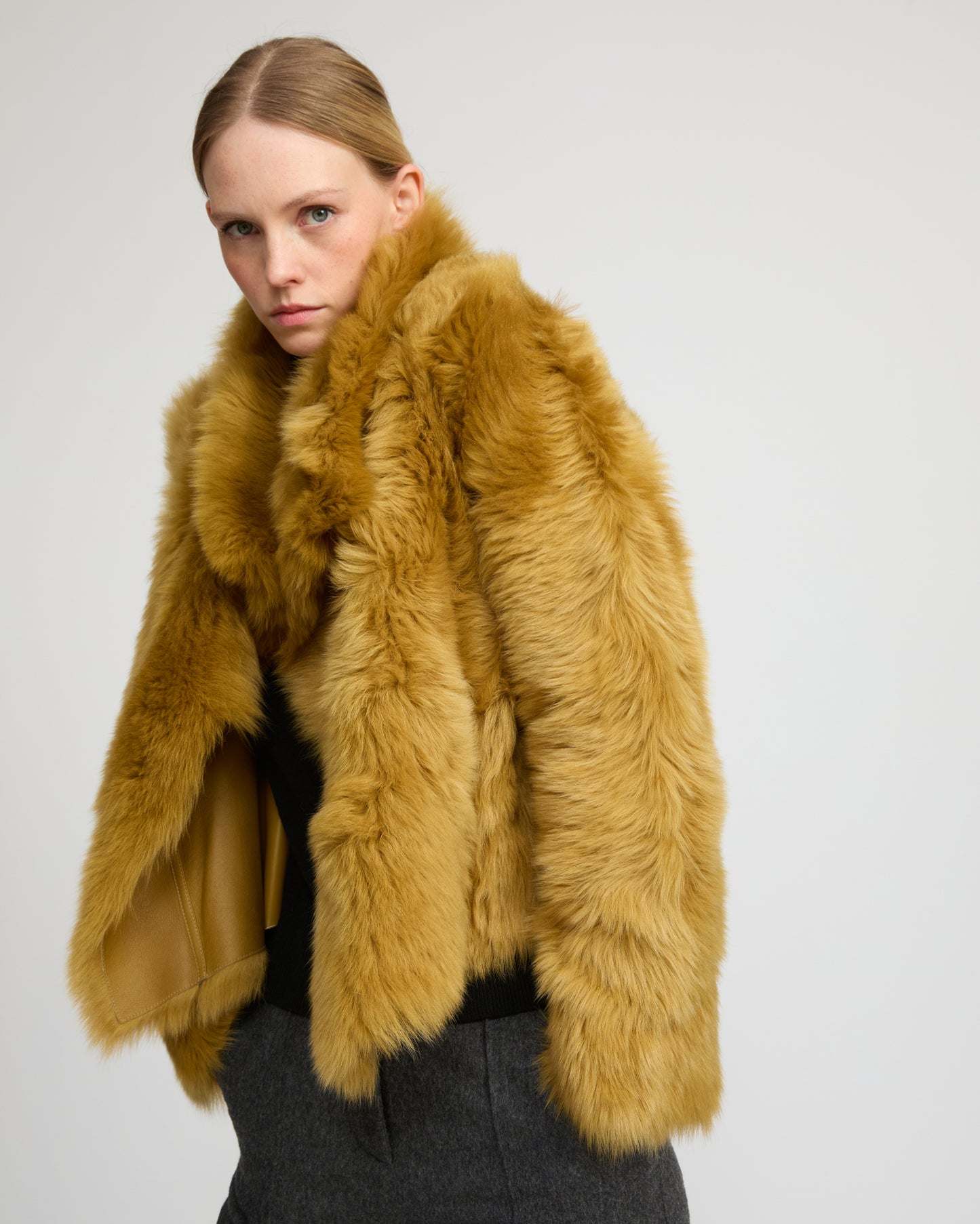 Short jacket in Toscana lambskin -Yves Salomon