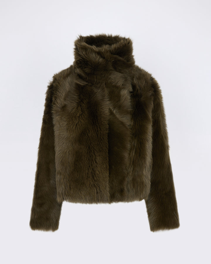 Short Reversible Jacket in Toscana Lambskin