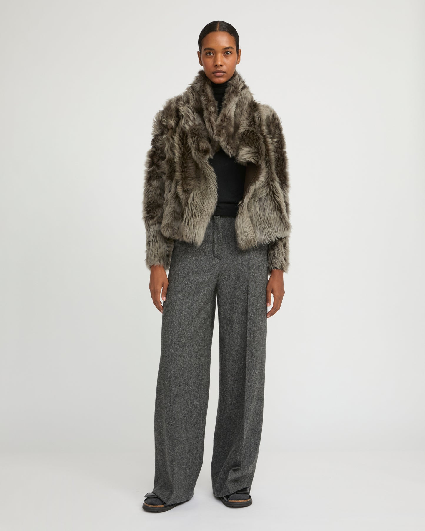 Short jacket in Toscana lambskin