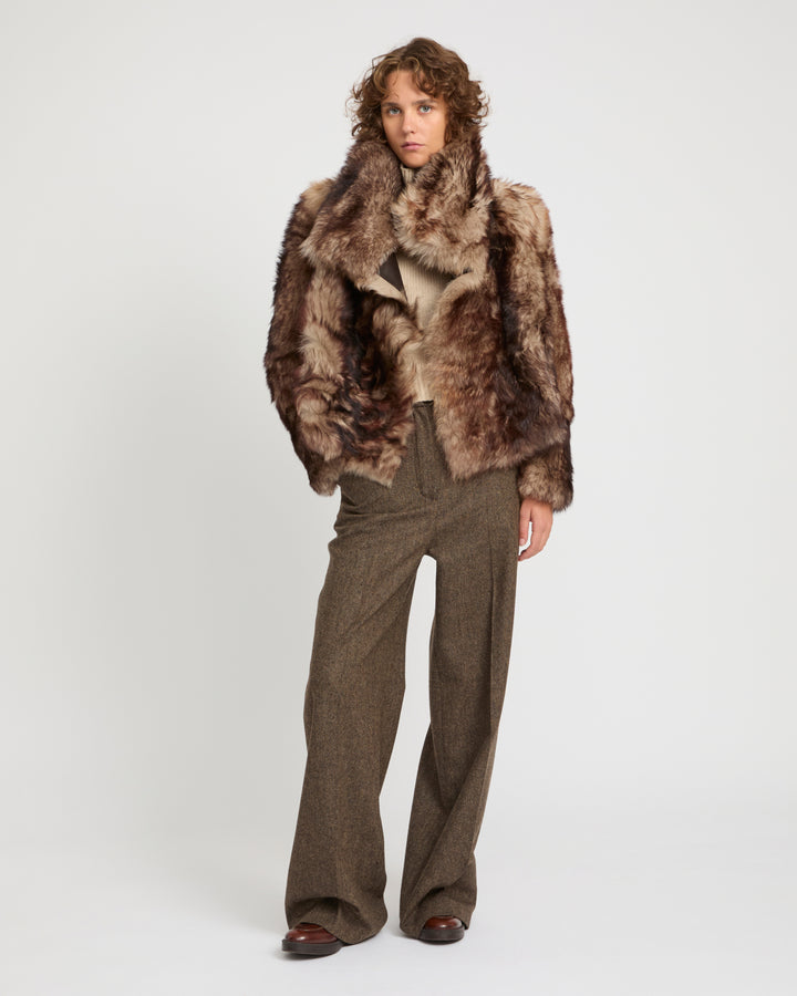 Short jacket in Toscana lambskin -Yves Salomon