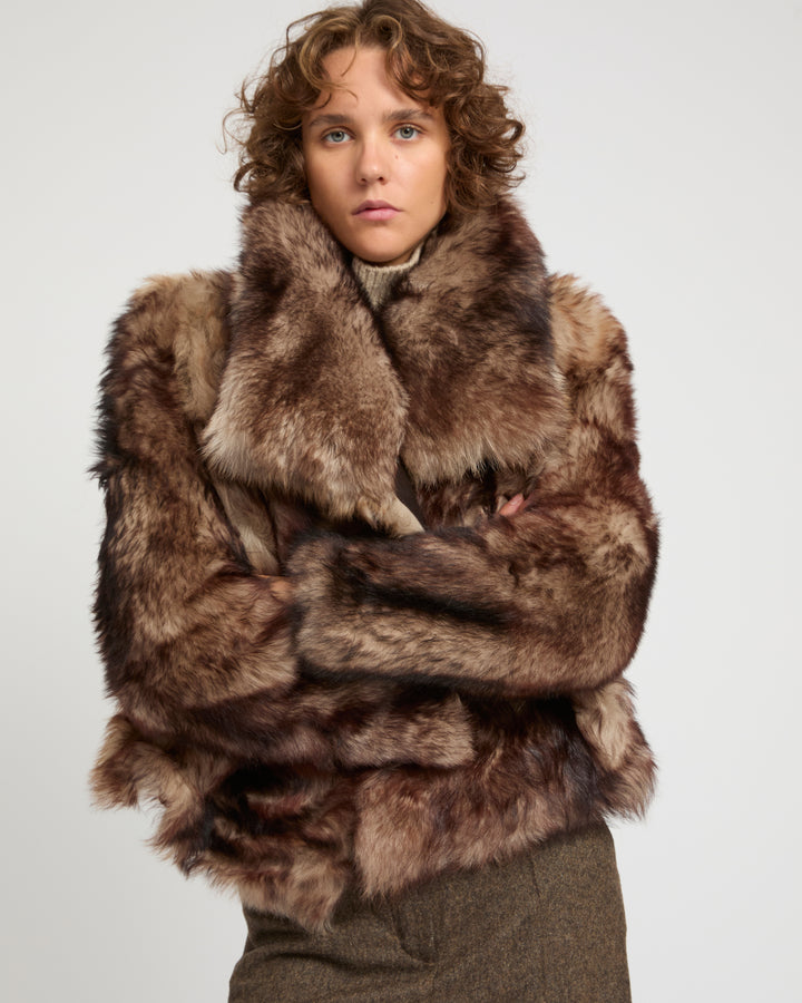 Short jacket in Toscana lambskin -Yves Salomon