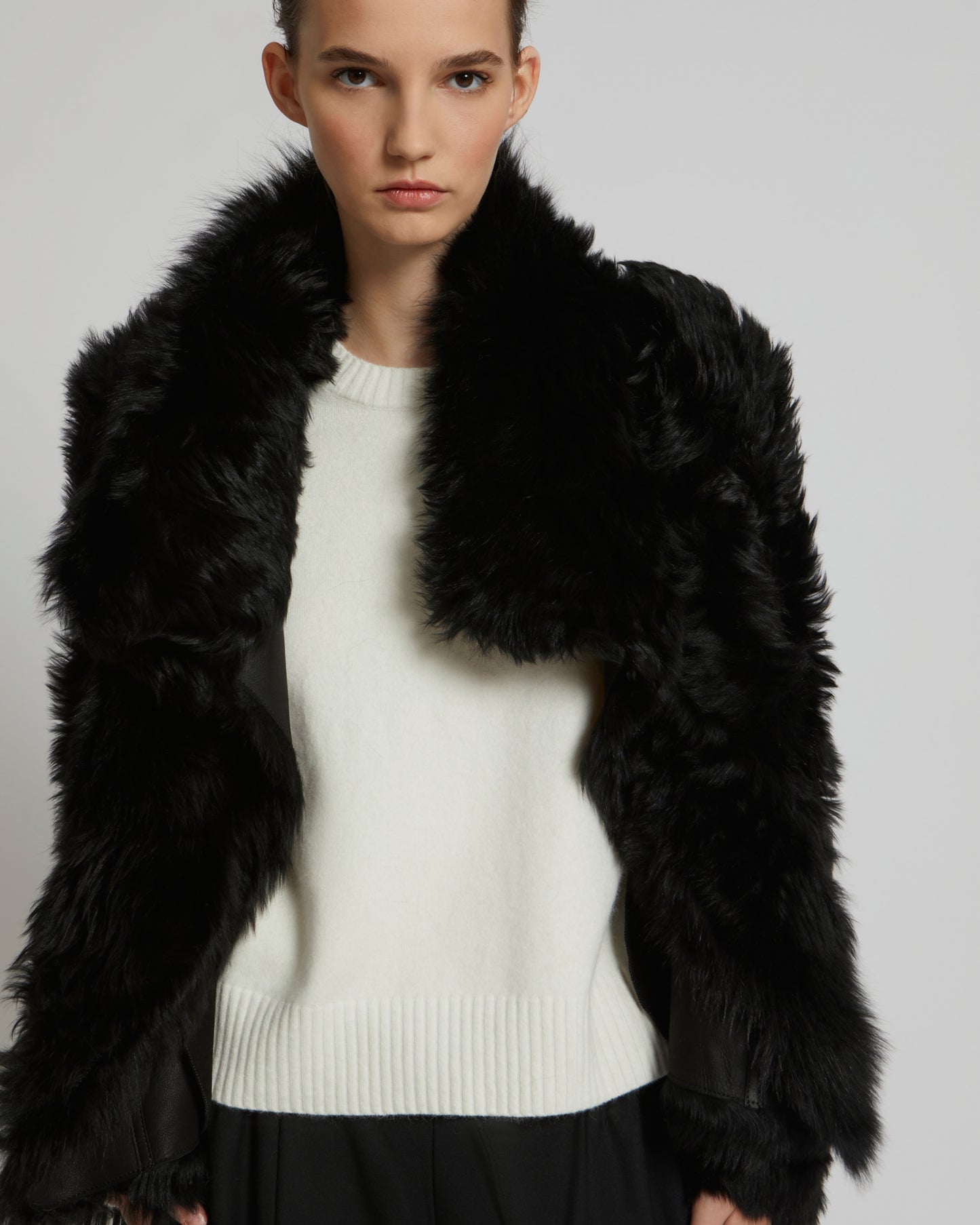 Short jacket in Toscana lambskin -Yves Salomon