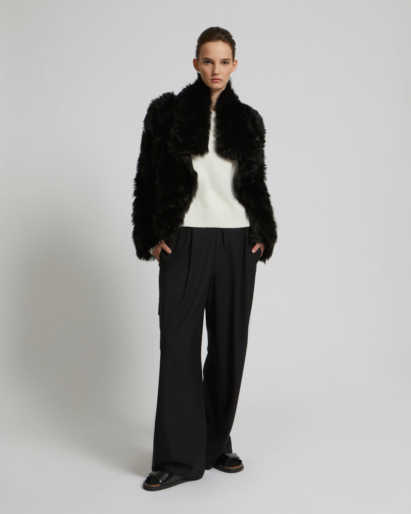 Short jacket in Toscana lambskin -Yves Salomon