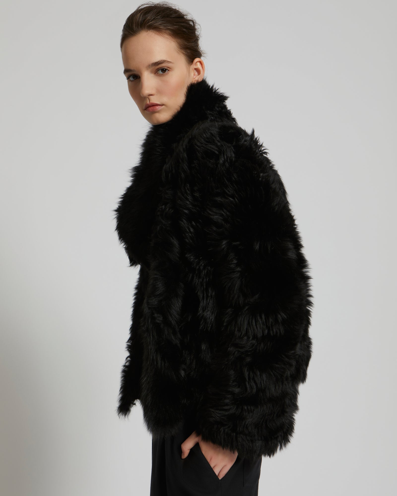 Short jacket in Toscana lambskin -Yves Salomon