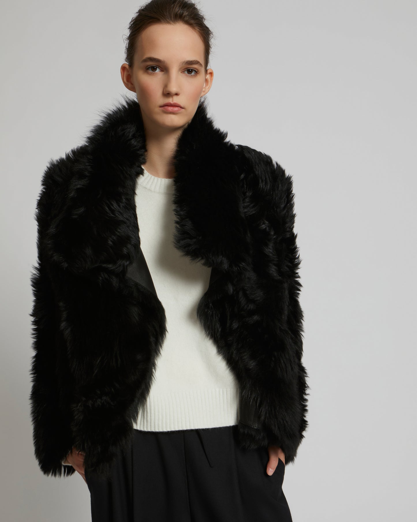 Short jacket in Toscana lambskin -Yves Salomon