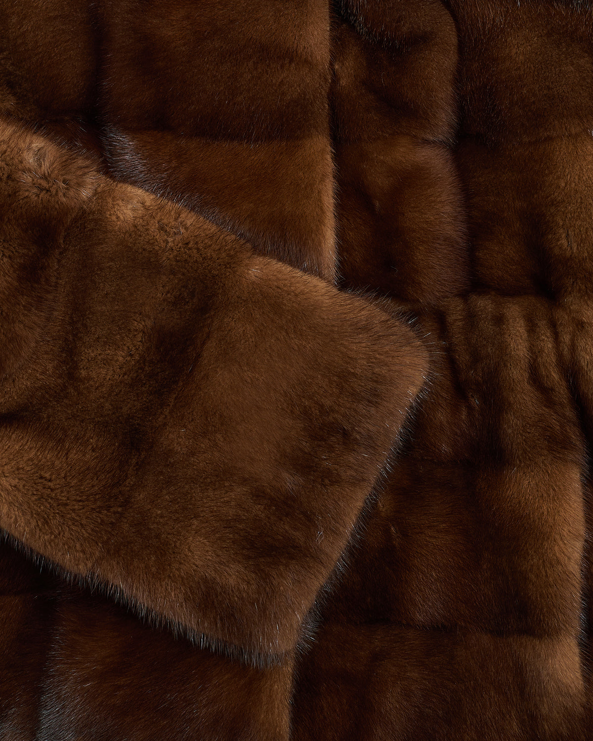 Mink hooded jacket with stripes -Yves Salomon