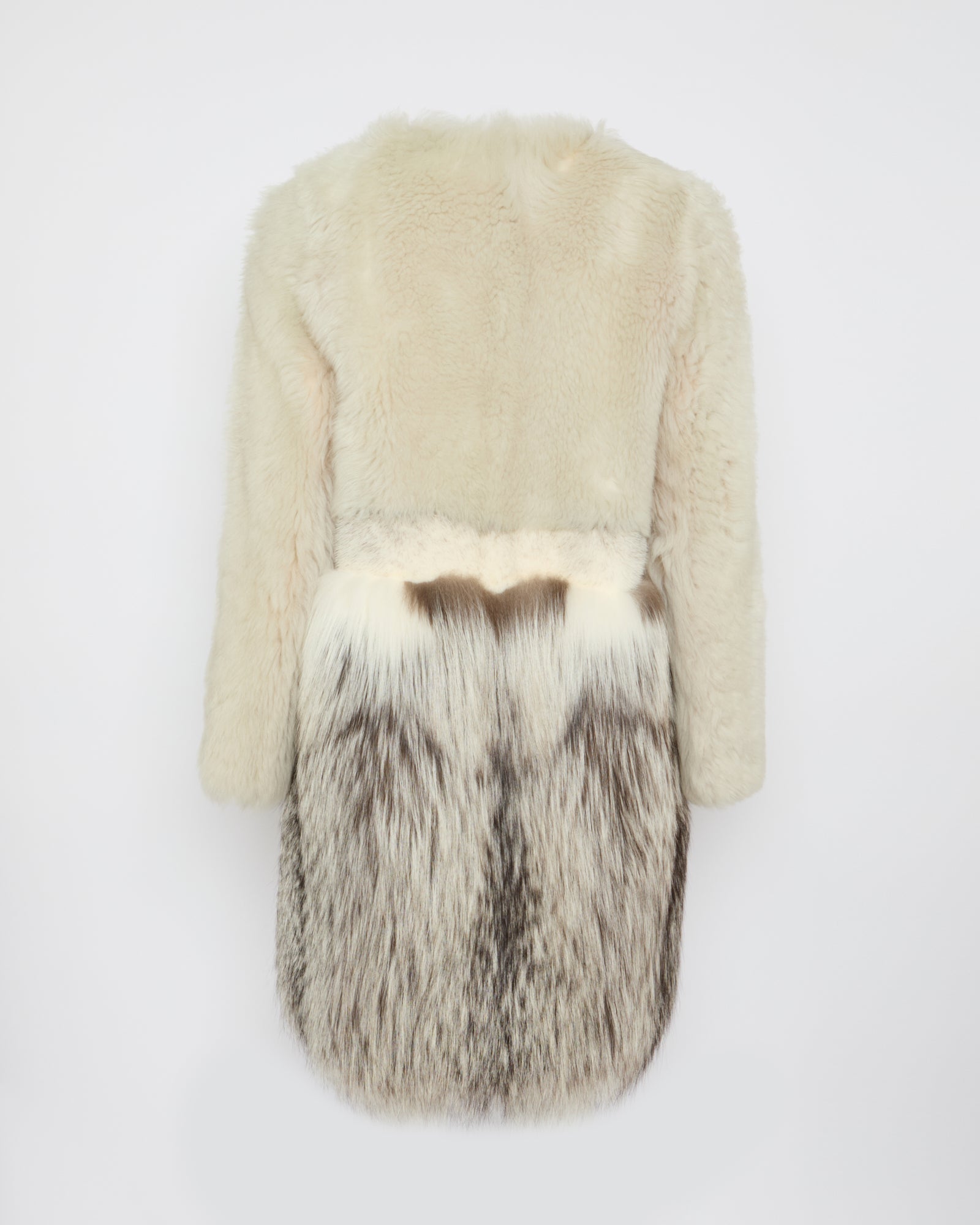 Black Friday 2025- Long coat in lamb, fox and mink
