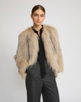 Knitted fox fur jacket