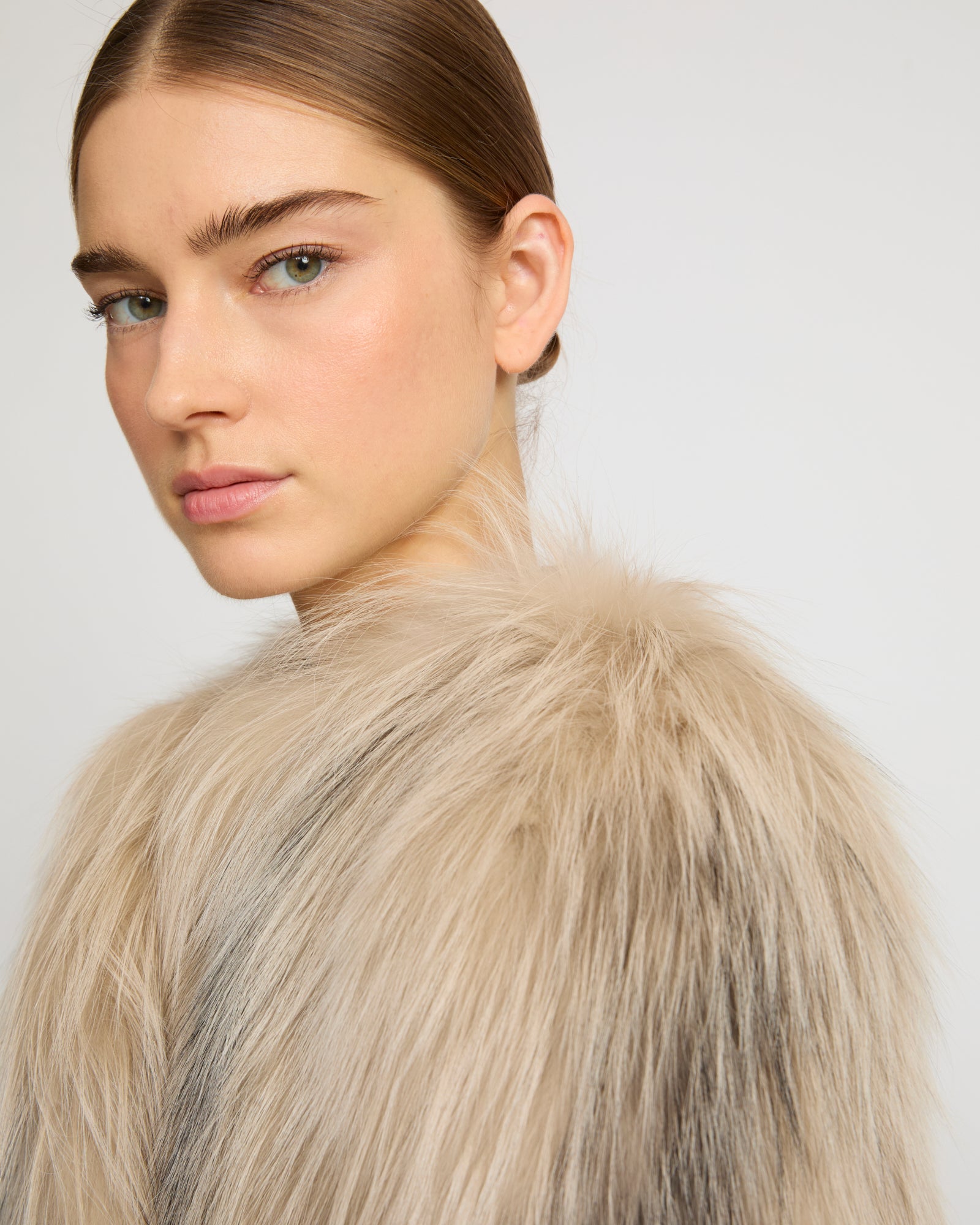 Knitted fox fur jacket -Yves Salomon